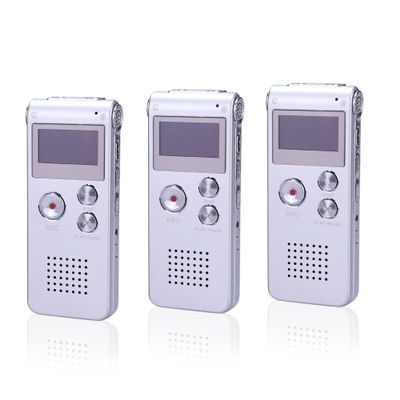 3Packs Paranormal Ghost Hunting Equipment Digital EVP Voice Activated Recorder USB 8GB Silver White