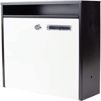 BABYCE Suggestion Box Comment Collection Box Outside Wall Mailbox Lockable Office Letterbox Wall-Mounted Galvanized Sheet Material Mailbox Drop Box
