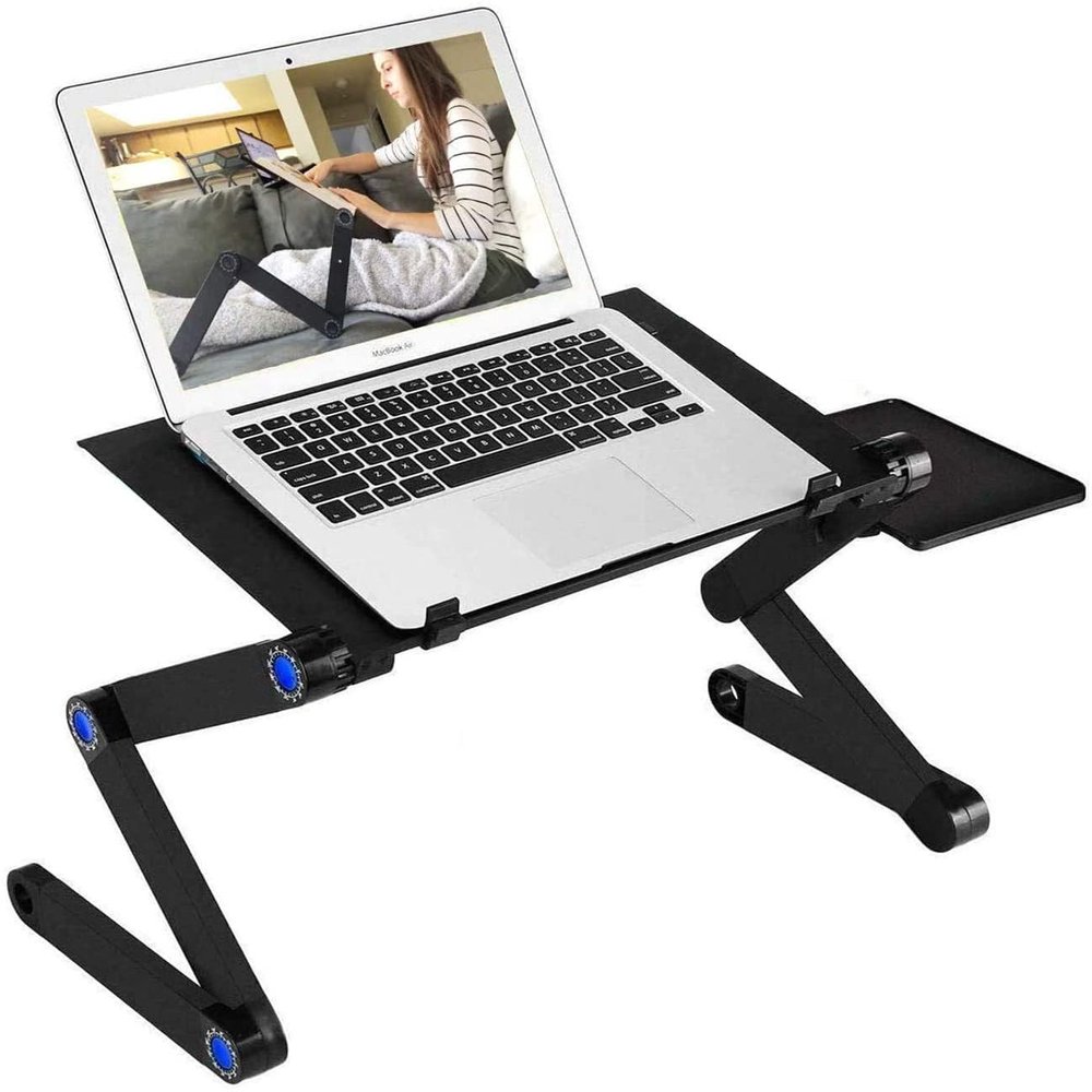 Adjustable Laptop Desk, Portable Lap Stand Table for Home Bed Couch Sofa, Folding Workstation Notebook Riser, Computer Tray Reading Holder