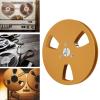 1/4 Inch 5 Inch Takeup Reel, Empty Take up Reel to Reel Small Hub, 3 Holes Universal 5 Inch Open Reel Audio Aluminum Alloy Takeup Reel, for Nab Aluminum Metal Reel view 4
