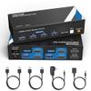 8K KVM Switch HDMI 2 Monitors 2 Computers, NEWCARE 4K 120Hz KVM Switch Dual Monitors 2 Computer with 4 USB 3.0 Port, HDMI 2.1 Switch 2 Port Support HDCP 2.3, HDR 10, RGB 8:8:8, Wired Remote Switch view 1