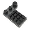 12 Keys USB Mini Programmable Keypad, One Handed Mechanical Keyboard with 3 Knobs for for Linux for OS X, Support Volume Control, Custom DIY Keypad for Game Office view 1