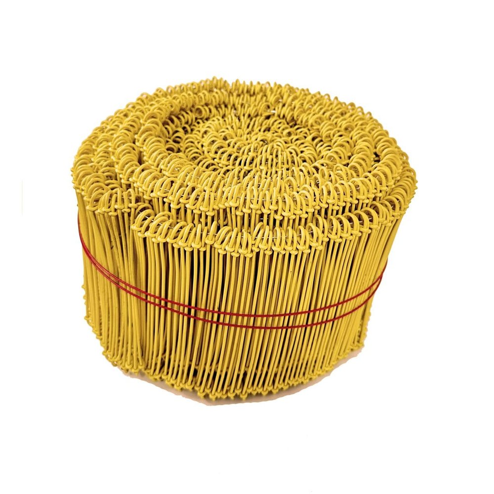 Zeluga 23-269 6in. 16 Gauge 1000 Pc. Yellow PVC Coated Double Loop Reinforcement Cable Rebar Wire Ties