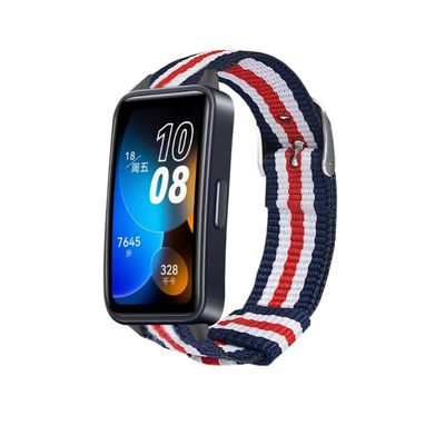 DLUCCA Sport Band Compatible with Huawei Band 8 Canvas Sport Band Vintage Watch Strap Adjustable Breathable Strap Compatible with Huawei Band 8