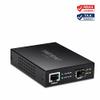 TRENDnet 10GBASE-T to SFP+ Fiber Media Converter, TFC-10GSFP, 1 x 10G RJ-45 Port, 1 x 10Gbps SFP+ Slot, NDAA & TAA Compliant, Power Adapter Included view 2