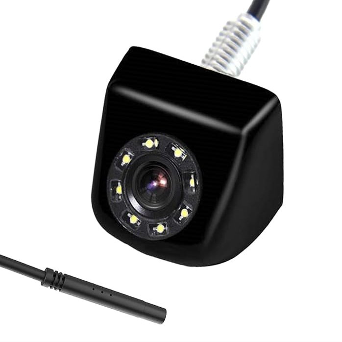 Backup License Plate HD Camera Night Vision Rear View 8 IR LED Waterproof Compatible with Jensen Car Radio CR271ML CAR110W CAR710 CAR710X CAR910W CAR910X CMR2720 CDR7011 CAR8000 CM901MIR