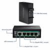 TRENDnet 5-Port Industrial Gigabit PoE++ Powered DIN-Rail Switch with PoE Pass-Through, TI-B541, Ethernet Splitter, 65W Power Budget, NDAA & TAA Compliant, Lifetime Protection, Black view 4