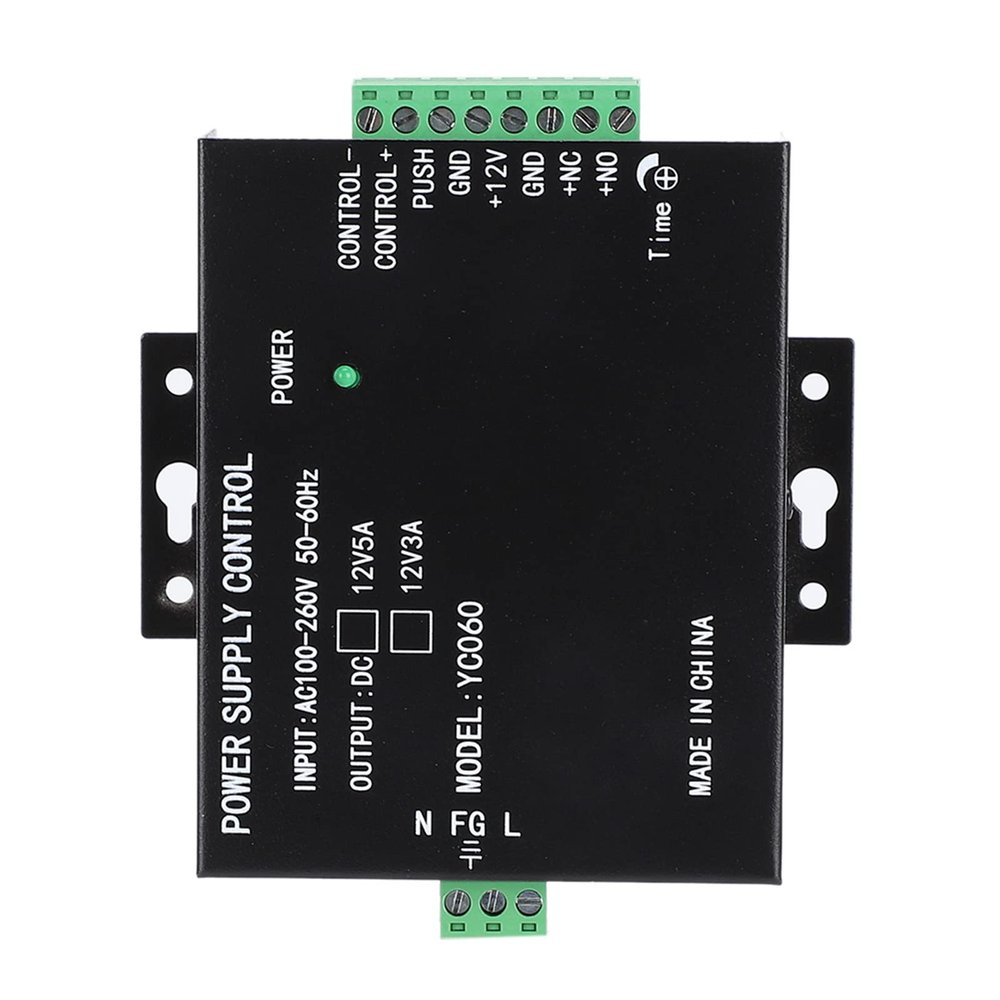 Door Access Control Power Supply, 12V 3A Door Entrance Guard System Access Control Power Supply, Black,100-260V