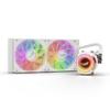 Jarn 240 White - AIO CPU Liquid Cooler - ARGB LEDs - 2X Fluid Dynamic Bearing 120mm Fans - 5 Year Warranty - 240mm Radiator, Compatible with AM4/AM5, AMD Ryzen 5 5600, 5800x3d, LGA1700/1200 view 3