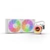 Jarn 240 White - AIO CPU Liquid Cooler - ARGB LEDs - 2X Fluid Dynamic Bearing 120mm Fans - 5 Year Warranty - 240mm Radiator, Compatible with AM4/AM5, AMD Ryzen 5 5600, 5800x3d, LGA1700/1200 view 4