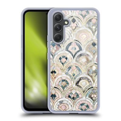 Head Case Designs Officially Licensed Micklyn Le Feuvre Art Deco Tiles in Soft Pastels Marble Patterns Gel Case [Military Grade Protection] Compatible with Samsung Galaxy A54 5G