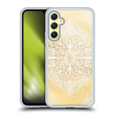 Head Case Designs Officially Licensed Micklyn Le Feuvre White Gouache Floral Patterns Gel Case [Military Grade Protection] Compatible with Samsung Galaxy A34 5G