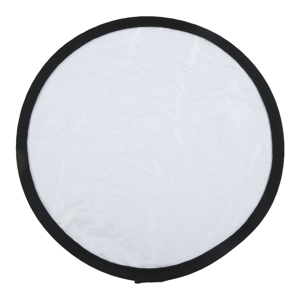 2-in-1 Silver and White Portable Round Reflector Light with Metal and Cloth Material for Outdoor Photography Lighting (30cm)