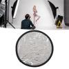 2-in-1 Silver and White Portable Round Reflector Light with Metal and Cloth Material for Outdoor Photography Lighting (30cm) view 3
