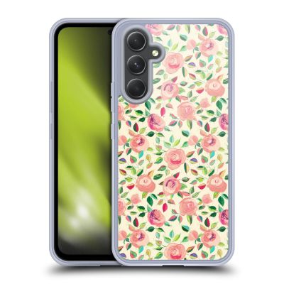 Head Case Designs Officially Licensed Micklyn Le Feuvre Pastel Roses in Blush Pink and Cream Florals 2 Gel Case [Military Grade Protection] Compatible with Samsung Galaxy A54 5G