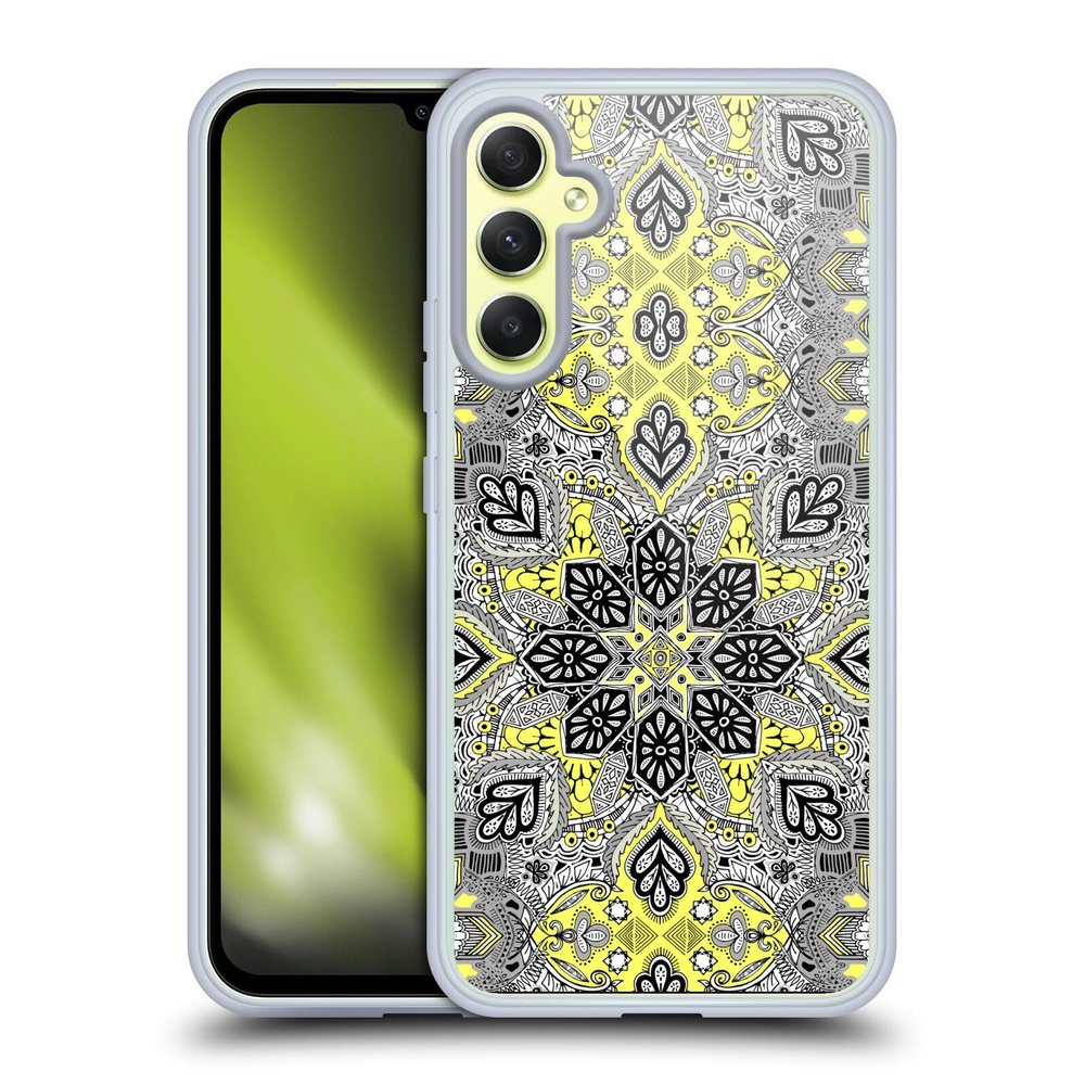 Head Case Designs Officially Licensed Micklyn Le Feuvre Sunshine Medallion Mandala Gel Case [Military Grade Protection] Compatible with Samsung Galaxy A34 5G