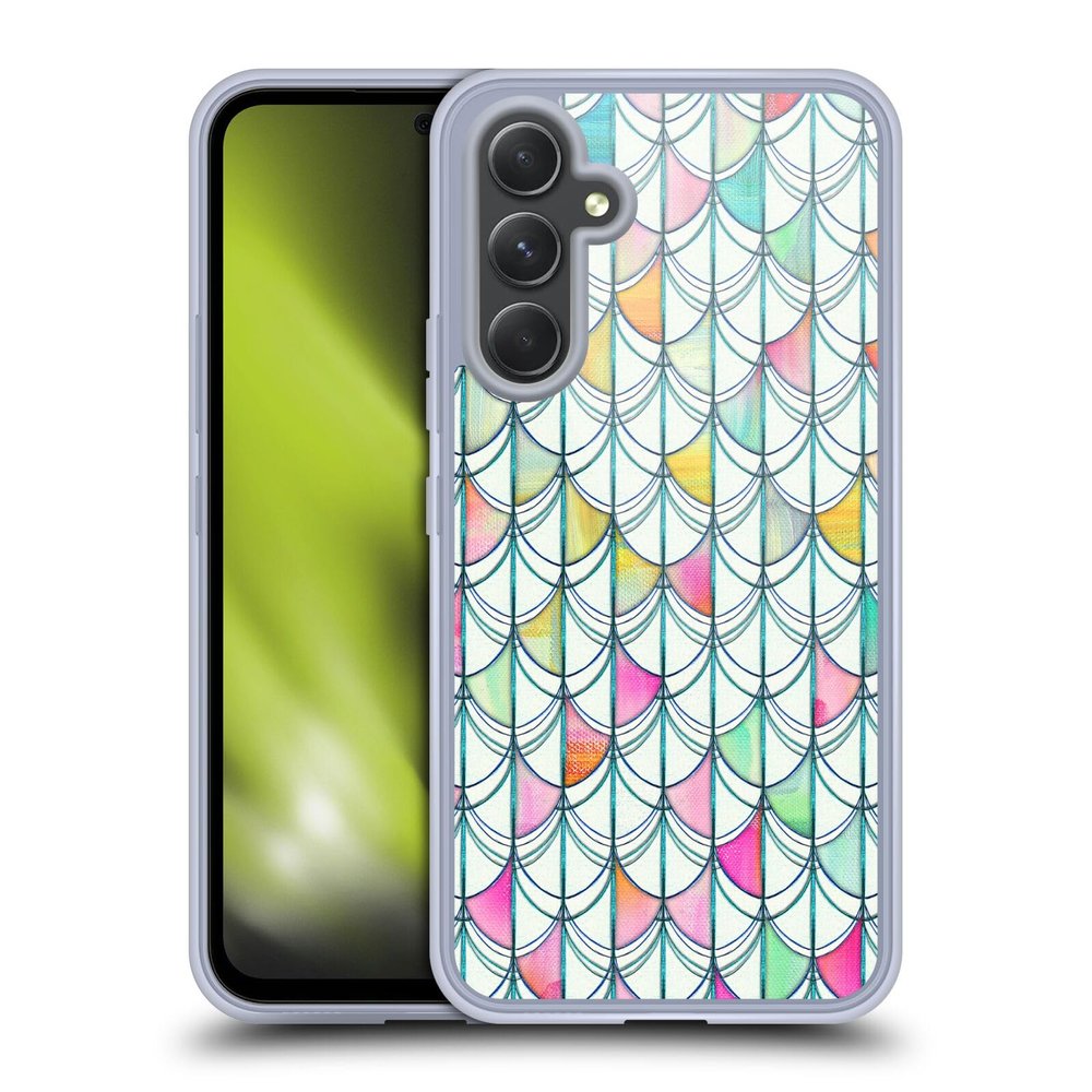 Head Case Designs Officially Licensed Micklyn Le Feuvre Fish Scale Cutout Patterns Gel Case [Military Grade Protection] Compatible with Samsung Galaxy A54 5G