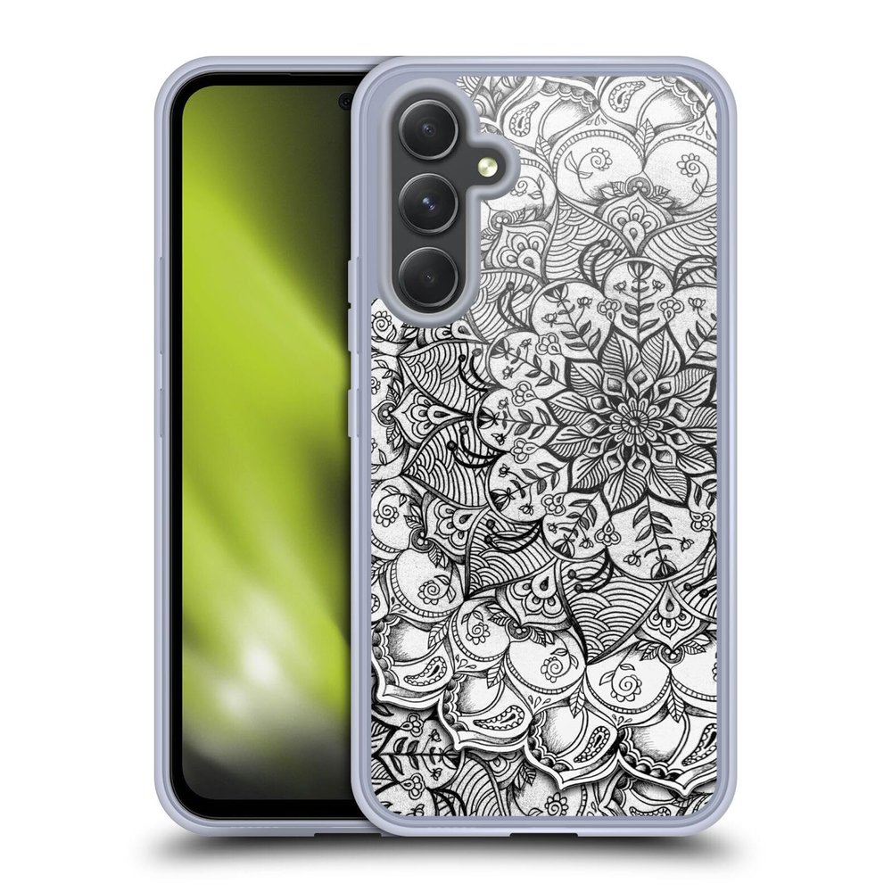 Head Case Designs Officially Licensed Micklyn Le Feuvre Shades of Grey Mandala 3 Gel Case [Military Grade Protection] Compatible with Samsung Galaxy A54 5G