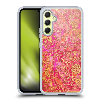Head Case Designs Officially Licensed Micklyn Le Feuvre Hot Pink Gold and Orange Mandala Gel Case [Military Grade Protection] Compatible with Samsung Galaxy A34 5G