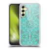 Head Case Designs Officially Licensed Micklyn Le Feuvre Mint Green and Grey Floral Patterns Gel Case [Military Grade Protection] Compatible with Samsung Galaxy A34 5G view 1