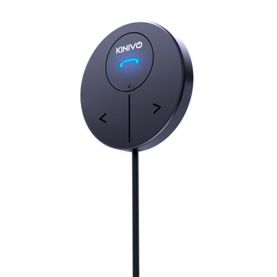 Kinivo BTC480 Aux Car Adapter (Bluetooth Car Kit with 3.5mm Port, Dual Phone Connection, Magnetic Mount, Dual-Port USB Charger, BT Wireless Reciever) Plug & Play for Hands-Free Calls, Stereo Audio