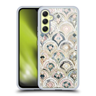 Head Case Designs Officially Licensed Micklyn Le Feuvre Art Deco Tiles in Soft Pastels Marble Patterns Gel Case [Military Grade Protection] Compatible with Samsung Galaxy A34 5G