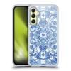 Head Case Designs Officially Licensed Micklyn Le Feuvre Denim Blues Floral Patterns Gel Case [Military Grade Protection] Compatible with Samsung Galaxy A34 5G view 1