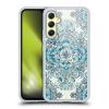 Head Case Designs Officially Licensed Micklyn Le Feuvre Diamond Doodle in Teal and Tuquoise Floral Patterns Gel Case [Military Grade Protection] Compatible with Samsung Galaxy A34 5G view 1
