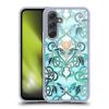 Head Case Designs Officially Licensed Micklyn Le Feuvre Ocean Aqua Art Nouveau with Peach Flowers Patterns 2 Gel Case [Military Grade Protection] Compatible with Samsung Galaxy A54 5G view 1