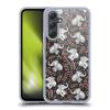 Head Case Designs Officially Licensed Micklyn Le Feuvre Little Laughing Elephants in Coral and Grey Wildlife Gel Case [Military Grade Protection] Compatible with Samsung Galaxy A54 5G view 1