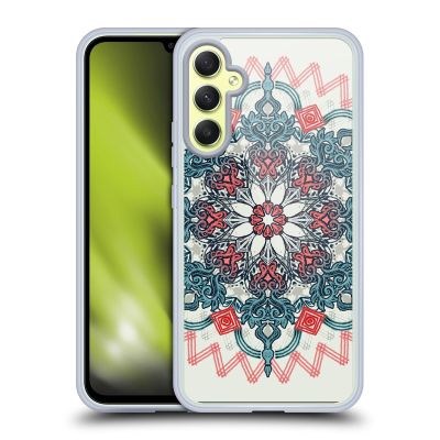 Head Case Designs Officially Licensed Micklyn Le Feuvre Coral and Teal Tangle Medallion Mandala 3 Gel Case [Military Grade Protection] Compatible with Samsung Galaxy A34 5G
