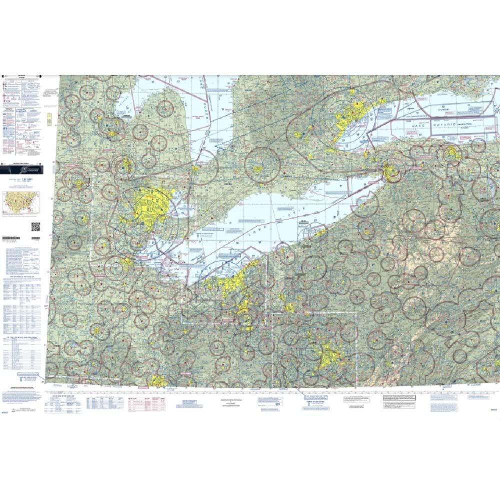 Expired FAA Detroit Sectional Chart (SDET) - Wrapping Paper, Decoration, Training Use