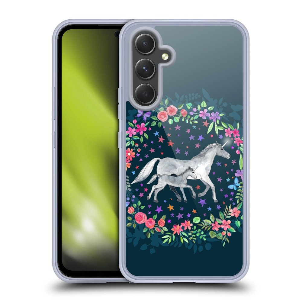 Head Case Designs Officially Licensed Micklyn Le Feuvre Unicorn Mama and Baby Wildlife Gel Case [Military Grade Protection] Compatible with Samsung Galaxy A54 5G