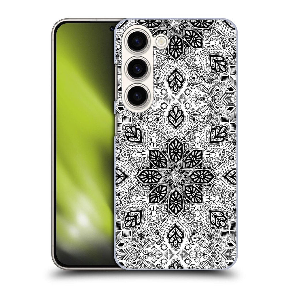 Head Case Designs Officially Licensed Micklyn Le Feuvre Lace in Monochrome Mandala Hard Back Case Compatible with Samsung Galaxy S23 5G