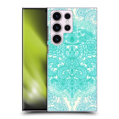 Head Case Designs Officially Licensed Micklyn Le Feuvre Mint Green and Aqua Floral Patterns Hard Back Case Compatible with Samsung Galaxy S23 Ultra 5G