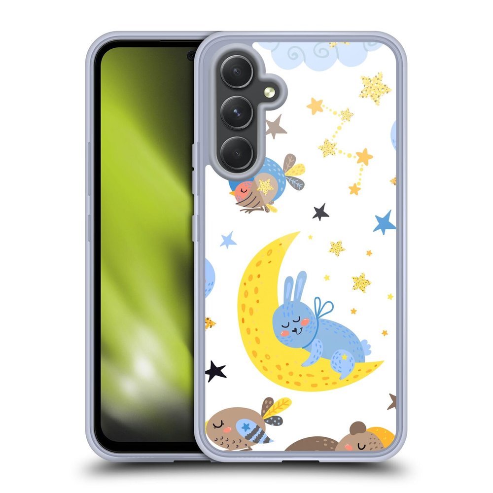 Head Case Designs Officially Licensed Haroulita Moon Bunny Baby Animals Gel Case [Military Grade Protection] Compatible with Samsung Galaxy A54 5G