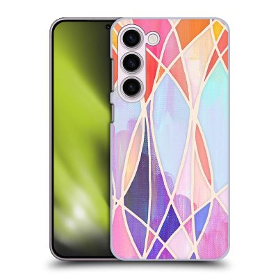 Head Case Designs Officially Licensed Micklyn Le Feuvre Purple and Peach Love Pastel Patterns Hard Back Case Compatible with Samsung Galaxy S23+ 5G