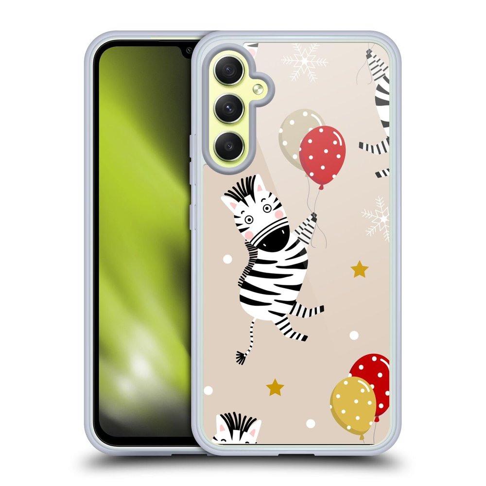 Head Case Designs Officially Licensed Haroulita Party with Zebra Baby Animals Gel Case [Military Grade Protection] Compatible with Samsung Galaxy A34 5G