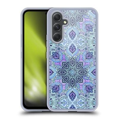 Head Case Designs Officially Licensed Micklyn Le Feuvre Navy Blue Mint and Purple Mandala Gel Case [Military Grade Protection] Compatible with Samsung Galaxy A54 5G