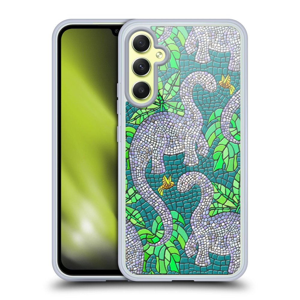 Head Case Designs Officially Licensed Micklyn Le Feuvre Mosaic Dinosaurs Patterns 6 Gel Case [Military Grade Protection] Compatible with Samsung Galaxy A34 5G