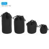 PATIKIL Camera Lens Bag Set, 4 Pcs Drawstring Lens Pouch with Thick Protective Neoprene, Lens Case for DSLR Camera Lens, Water Coffee Cups Black view 3