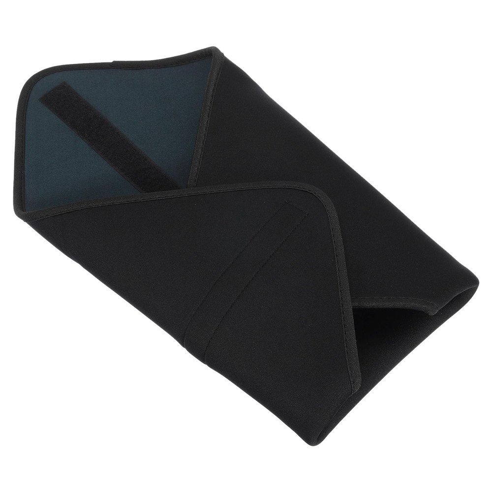 PATIKIL Camera Protective Wrap, 10"x10" Lens Wrap Cloth with Thick Protective Neoprene, Lens Pouch Bag with Hook and Loop for Lens, SLR, Black Grey