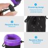 PATIKIL Camera Lens Bag, 3.5" IDx7.1 H Drawstring Lens Pouch with Thick Protective Neoprene, Lens Case for DSLR Camera Lens, Water Coffee Cups, Black, Purple view 4