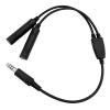 WODASEN GA Dual Plugs (3/16" Mic plug (PJ-068) &1/4" (PJ-055) Speaker plug) General Aviation Headphone to U174/U Helicopter Nexus TP-120 Plug Military Headset Adapter Connector for Pilot Convert Cable view 1
