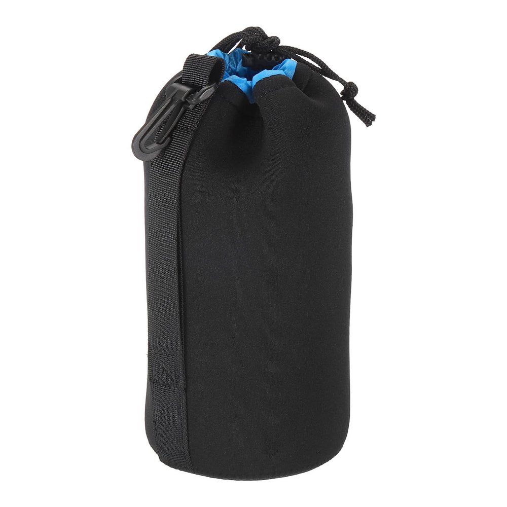 PATIKIL Camera Lens Bag, 3.9" IDx9.8 H Drawstring Lens Pouch with Thick Protective Neoprene, Lens Case for DSLR Camera Lens, Water Coffee Cups, Black, Blue