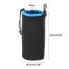 PATIKIL Camera Lens Bag, 3.9" IDx9.8 H Drawstring Lens Pouch with Thick Protective Neoprene, Lens Case for DSLR Camera Lens, Water Coffee Cups, Black, Blue view 2