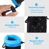 PATIKIL Camera Lens Bag, 3.9" IDx9.8 H Drawstring Lens Pouch with Thick Protective Neoprene, Lens Case for DSLR Camera Lens, Water Coffee Cups, Black, Blue view 4
