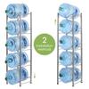 MOOACE 5 Gallon Water Bottle Holder, 3 Tier Water Jug Rack, Water Jug Holder Rack for 5 Gal Water Bottle, Heavy Duty Detachable 5 Gallon Water Jug Stand for 5 Bottles, Silver view 4
