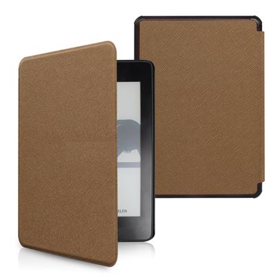 Case Fits Amazon 6" Kindle 8th Generation [2016 Release,Model: SY69JL]-Smart Auto Sleep/Wake, Light Thin Cross Pattern PU Leather Cover