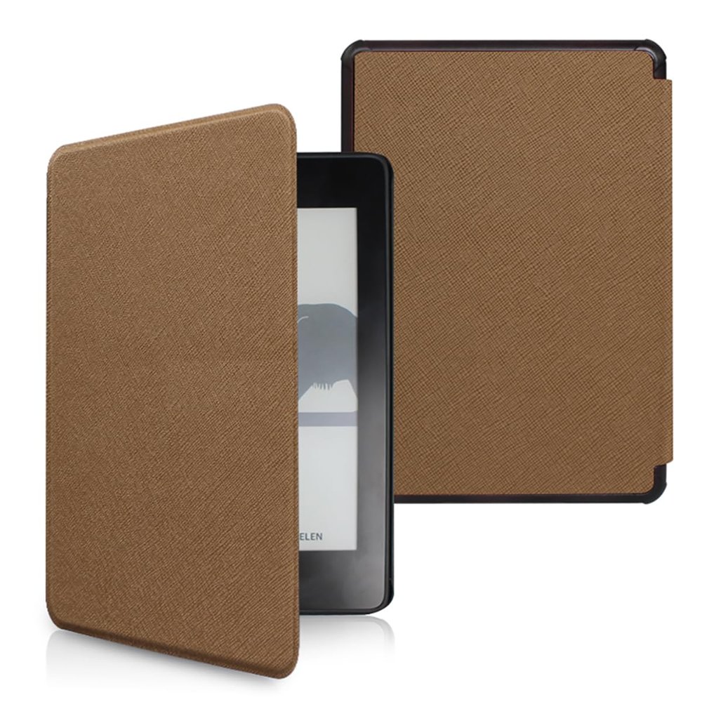 Case Fits Amazon 6" Kindle 8th Generation [2016 Release,Model: SY69JL]-Smart Auto Sleep/Wake, Light Thin Cross Pattern PU Leather Cover